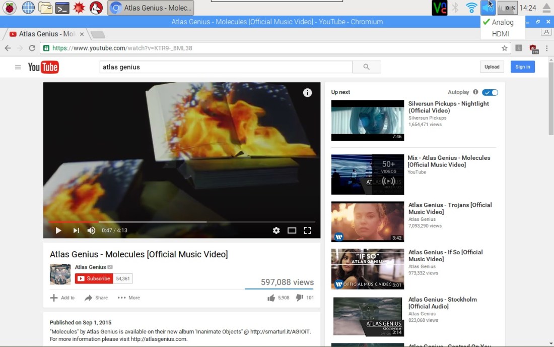 rpi3chromiumytwanalogaudio